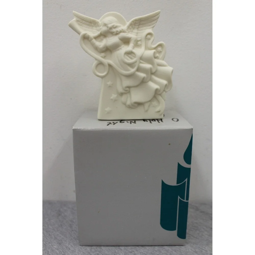 Partylite Votive Holder Cream O Holy Night Angel P411 Bisque Porcelain Christmas
